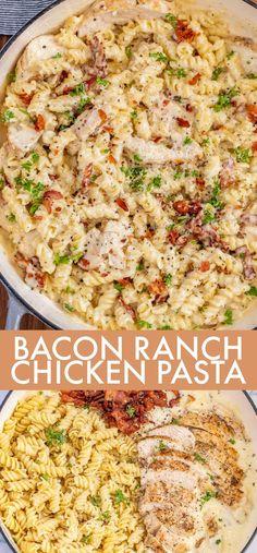 Easy Chicken Bacon Ranch Pasta, Chicken Bacon Pasta Recipes, Ranch Salad Recipes, Elbow Pasta Recipes, Ranch Chicken Pasta, Rotini Pasta Recipes, Best Pasta Recipe, Chicken Breast Pasta, Bacon Pasta Recipes