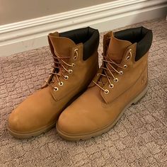 Men’s Timberland Boots, Size 9. Excellent Condition, Only Worn A Couple Times. Soles Are Almost Like New. Classic Timberland Boots With Steel Toe, Classic Timberland Steel Toe Boots, Classic Brown Timberland Work Boots, Classic Brown Timberland Boots, Classic Timberland Moc Toe Work Boots, Brown Timberland Work Boots, Classic Timberland High-top Work Boots, Classic High-top Timberland Work Boots, Classic Ankle-high Timberland Boots