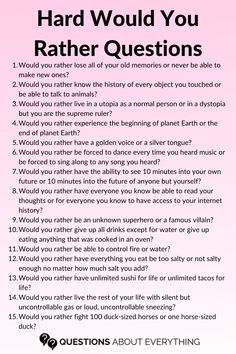 hard would you rather questions Do You Prefer Questions, Difficult Questions To Ask, Hard Would You Rather, Questions To Ask Your Friends, Boyfriend Questions, Text Conversation Starters, Deep Conversation Topics, Deep Conversation Starters, Questions To Get To Know Someone