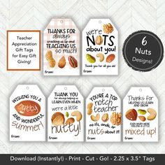 printable teacher appreciation gift tags for nuts