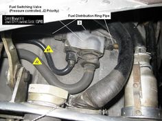 the fuel line and hoses are labeled in yellow