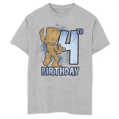 The birthday kiddo will love having friends and family dress up in this graphic tee to celebrate their birthday! Crewneck Short sleevesFABRIC & CARE Cotton, polyester Machine wash Imported The birthday kiddo will love having friends and family dress up in this graphic tee to celebrate their birthday! Marvel The birthday kiddo will love having friends and family dress up in this graphic tee to celebrate their birthday! Size: Medium. Color: Med Grey. Gender: male. Age Group: kids. Material: Co Birthday Graphic, Marvel Guardians Of The Galaxy, Baby Groot, Boy Tees, 8th Birthday, 7th Birthday, Birthday Boy, Guardians Of The Galaxy, The Galaxy