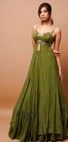 Buy Designer Wear Long High Slit Backless Kurta and Lehenga, Mehndi Green Indo Western Party Wear, Mehendi Outfit, Indo-western Lehenga Set Online in India - Etsy Kurta And Lehenga, Mehendi Outfit, Mehendi Outfits, Lehenga Designs Simple, Traditional Indian Dress