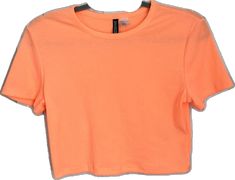 Basic H&m Summer Tops, H&m Basic Summer Tops, Basic H&m Tops For Summer, H&m Fitted T-shirt For Spring, Fitted H&m T-shirt For Spring, Fitted Summer T-shirt From H&m, H&m Orange Summer Tops, Orange Crop Top, Baby Crop Top