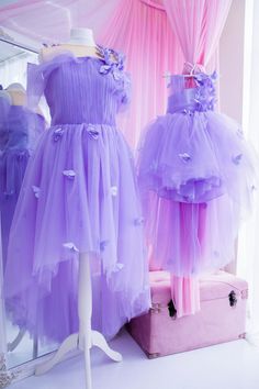 Princess Style Spring Wedding Ball Gown, Purple Ball Gown Dresses For Spring, Purple Ball Gown For Spring, Spring Wedding Princess Ball Gown, Spring Purple Ball Gown Dress, Purple Princess Dress For Prom Season, Princess Style Bridesmaid Ball Gown For Party, Floor-length Tulle Princess Dress For Party, Floor-length Princess Dress For Party