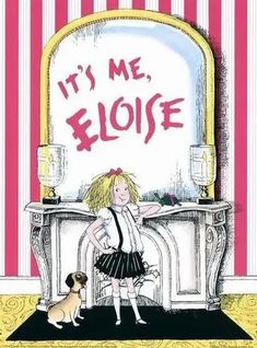 a drawing of a girl standing in front of a mirror with the words it's me, eloise written on it