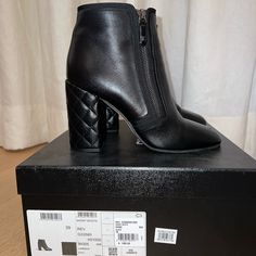 Authentic Chanel Booties, Purchased At Nordstrom, Worn A Few Times, Includes Box, Dust Bags, And Chanel Cards. Please Send A Message If You Have Any Questions! Chanel Booties, Shoes Chanel, Ankle Boots Black, Heel Ankle Boots, Chanel Shoes, Black Leather Boots, Heeled Ankle Boots, Leather Booties, Black Ankle Boots