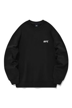 KOODING carries the latest UFC Sport sweatshirts & hoodies. KOODING is the global leading shopping website in providing authentic Korean fashion, beauty and lifestyle items, including clothing, cosmetics, shoes, accessories, and bags in affordable, fast, easy, and safe way. Black Relaxed Fit Fan Apparel Sweatshirt, Black Long Sleeve Fan Apparel Sweatshirt, Black Long Sleeve Sweatshirt For Fans, Black Crew Sweatshirt Fan Apparel, Black Crew Neck Fan Apparel Sweatshirt, Black Letter Print Sweatshirt For Fan Apparel, Casual Tops With Custom Logo For Sports Events, Casual Streetwear Tops With Custom Logo, Black Branded Long Sleeve Sweater