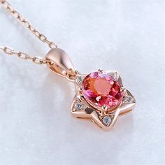 Dazzle the masses with this uniquely designed cubic zirconia embellished pendant necklace that brings a touch of subtle beauty to your neckline. Chain: 18" L Pendant: 0.47" W x 0.47" H Lobster claw clasp 18k rose gold-plated copper / crystal / cubic zirconia Subtle Beauty, Copper Crystal, Star Pendant Necklace, Star Pendant, Pink Crystal, 18k Rose Gold, Lobster Claw, Rose Gold Plates, Cubic Zirconia