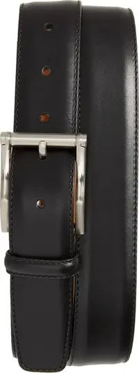 Carbon Leather Belt | Nordstrom Designer Silver Leather Belt, Elegant Formal Bridle Leather Belt, Black Timeless Formal Belt Buckles, Timeless Black Formal Belt Buckles, Designer Formal Belts With Removable Belt, Designer Formal Belt With Removable Buckle, Designer Calf Leather Business Belt, Designer Formal Belt With Removable Feature, Silver Leather Belts For Business