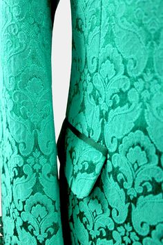 Teal Blue Suit, Suit For Prom, Patterned Blazer, Fancy Outfit, Green Tuxedo, Damask Design, Gq Men, Vest Waistcoat, Green Bridesmaid