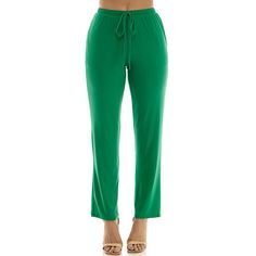 These women's drawstring pants from Nina Leonard are sure to quickly become a favorite pair in your wardrobe.Click on this WOMEN'S GUIDE to find the perfect fit and more! These women's drawstring pants from Nina Leonard are sure to quickly become a favorite pair in your wardrobe. Click on this WOMEN'S GUIDE to find the perfect fit and more! FEATURES No closure - pull-on styling Drawstring waistband 2 pockets Soft and smooth pebble texture construction UnlinedFIT & SIZING 30-in. inseam Wide 19-in. leg opening Midrise sits on the high hip Relaxed fit through the hip and thigh Fits true to sizeFABRIC & CARE Polyester, spandex Machine wash Imported Size: Small. Color: Bright Green. Gender: female. Age Group: adult. No Closure, High Hips, Clothing Size Chart, Womens Clothing Sizes, Bottom Clothes, Drawstring Pants, Drawstring Waistband, Bright Green, Bottoms Pants