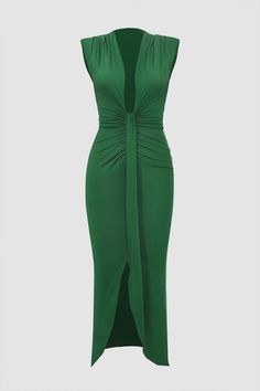 This item is In Stock We will ship your item right away. Details Occasion Formal Category Dresses Composition 95% Polyester, 5% Spandex Fit Fitted Stretch High Stretch Sheer Not Sheer Color Black, Green Dress Stores Online, Sleeveless Midi Dress, Green Midi Dress, Midi Dress Sleeveless, Sheer Fabrics, Black Midi Dress, Outfits Casuales, Deep V Neck, Black Green