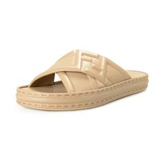 Fendi Men's "7x1501" Beige Leather Flip Flops Pool Slide Sandals Shoes Product Details Retail Value: $895.00 This Is Authentic Fendi Men's "7x1501" Beige Leather Flip Flops Pool Slide Sandals Shoes Sku: Shoes-6246 Country/Region Of Manufacture Italy Material: Leather Model: 7x1501 Ahi3 F0qb9 Designer Calf Leather Flat Slides, Designer Calf Leather Slides With Round Toe, Designer Beige Slip-on Sandals, Luxury Beige Slides For Spring, Luxury Beige Slip-on Sandals, Designer Beige Calf Leather Sandals, Designer Beige Sandals With Leather Sole, Fendi Men, Pool Slide