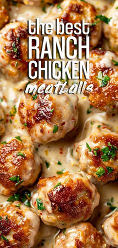 the best ranch chicken meatballs with cheese sauce