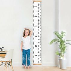 Kids Children Adult Height Growth Chart Measure Wall Hanging Ruler Home Decor Product description Safe and non-toxic – pine & canvas, add with European toy standard environmental protection paint Best design - Brief white and black color with rope at the top of the chart, easy to install and remove Happy memories - You can draw a horizontal line on the hanging chart to record your child's growth record, for your child left growing footprint Dual Scale - Clearly see your kids’ height. Measures fr Wall Height Chart, Kids Room Wall Decoration, Height Chart For Kids, Baby Growth Chart, Height Growth, Chart For Kids, Height Chart, Entryway Wall, Baby Growth