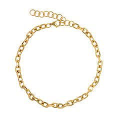 A trendy chunky link chain to elevate your stack. Chunky Link Necklace Length: 17" plus a 2" extension chain attached Width: 11mm Material: Stainless Steel Plating: 18k real gold Necklace is 100% nickel-free and cadmium-free Necklace is hypoallergenic and tarnish resistant Bold Link Necklaces With Adjustable Chain, Trendy Yellow Gold Link Chain Necklace, Trendy Oval Link Cable Chain Necklace, Trendy Gold Chain Oval Link Necklace, Bold Chunky Link Chain Necklace, Bold Gold Chain Link Necklace, Trendy Chunky Chain Necklace With Rectangular Links, Trendy Yellow Gold Chunky Chain Necklace, Trendy Oval Link Chunky Chain Necklace