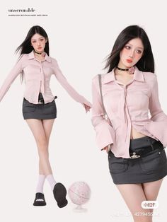 Korean Fashion Pink, Peony Aesthetic, Street Outfits, Aesthetic Streetwear, 2000s Fashion Outfits, Dolce E Gabbana, Fairy Grunge, Kpop Fashion Outfits, Grunge Style