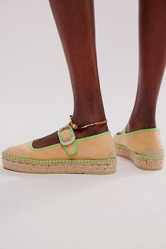 A unique take on the classic Mary Jane, these so chic shoes are featured in a soft canvas fabrication and single-strap style with an adjustable buckle closure, woven espadrille outsole, and classic round toe. * Lined footbed * Minimal platform * Durable rubber outsole | Surfside Mary Jane Espadrilles by FP Collection at Free People in Green, Size: EU 38 Spring Low-top Espadrilles With Woven Sole, Leather Low-top Espadrilles With Woven Sole, Low-top Textile Espadrilles With Woven Sole, Multicolor Slip-on Espadrilles For Summer, Cotton Slip-on Espadrilles With Woven Sole, Platform Espadrilles, Chic Shoes, Mary Janes, Cute Shoes