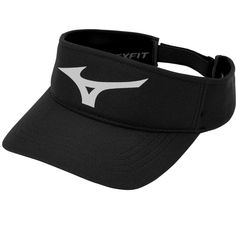 Mizuno Mizuno Diamond Visor Unisex Size One Size Fits All In Color Black-Grey (9091), Adult Unisex Functional Breathable Sports Visor, Functional Sports Visor With Uv Protection, Sporty Visor With Uv Protection For Sports, Functional Breathable Visor For Sports Events, Breathable Sports Visor, Adjustable Anti-reflective Sports Visor, Black Breathable Visor For Outdoor, Sporty Adjustable Visor With Breathable Design, Sporty Adjustable Visor For Sports