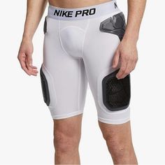 Get Ready To Tackle The Field With These Men's Nike Pro Hyperstrong Padded Football Shorts In Size 4xl. The White Color And Sleek Design Are Perfect For Any Player In Any Position. These Shorts Feature Padding In The Thigh Area To Protect You During Intense Games. The Nike Brand Is Known For Its Quality And Durability, Making These Shorts A Must-Have For Any Serious Football Player. They Are New With Tags And Have Never Been Worn, So You Can Trust That They Are In Excellent Condition. Whether Yo Breathable White Boxer Briefs For Gym, Sporty White Boxer Briefs For Sports, Nike Breathable Athletic Bottoms, Sporty White Boxer Briefs For Training, White Short Boxer Briefs For Workout, Breathable White Boxer Briefs For Workout, White Boxer Briefs With Built-in Shorts For Gym, Fitted White Boxer Briefs For Training, Nike White Breathable Shorts