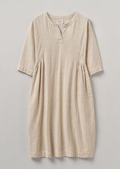 Soft Double Cotton Nightdress | Sand | TOAST Linen Summer Outfits, Angrakha Style, Mode Hippie, Trendy Shirt Designs, Loungewear Dresses, Cotton Kurti Designs, Modest Dresses Casual, Kurta Designs Women