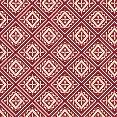 a red and white geometric pattern