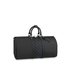 LOUIS VUITTON® - Keepall 50 Bandoulière - Black Wardrobe Inside, Black Cabin, Leather Street Style, Louis Vuitton Keepall 50, Street Style Bags, Louis Vuitton Keepall, Louis Vuitton Official, Summer 2019, Small Leather Goods