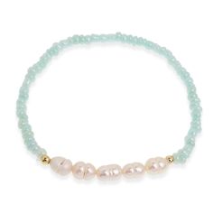 PRICES MAY VARY. Delicate seeds beaded freshwater pearl bracelet, handmade dainty string of turquoise beads with five irregularly shaped freshwater pearls, simple style friendship stretch, suitable to show your charm in this summer. Stretch and elastic design, approximately 7 inches in circumference, more comfortable to wear, tiny minimalist beads string, perfect for stacking, a stunning accessory to elevate your style. Bohemia beaded stone bracelet, vitality and cute, versatile style, suitable Tiny Seed Bead Jewelry, Elegant Beach Beaded Bracelets With Gemstone Beads, Elegant Gemstone Beads Bracelets For Beach, Elegant Gemstone Beaded Bracelets For Beach, Elegant Pearl Bracelet With Round Beads For Summer, Elegant Summer Pearl Bracelet With Round Beads, Elegant Summer Pearl Bracelet, Pearl Beaded Bracelets For Beach With Tiny Beads, Beach Pearl Beaded Bracelets With Tiny Beads