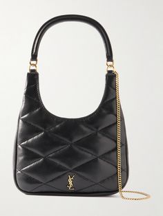 SAINT LAURENT's 'Sade' bag is made from leather that's quilted to enhance the soft, gently curved silhouette. It's embellished with gold-tone 'YSL' hardware and has enough space inside for your phone, lipstick and compact. Attach the chain strap to carry yours cross-body. Porter Bag, The Row Bag, Denim Flats, Quilted Shoulder Bag, Essential Items, Mini Quilt, Boot Pumps, Quilted Leather, Sunglasses Shop