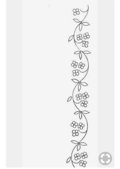 a line drawing with flowers on it