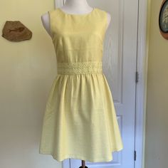 Nwt Lovely Yellow Dress. Dainty Daisy’s Around The Waist Line Fabric Has Small Shiny Threads I Tried To Show In The Close Pictures Prefect For Easter! Fully Lined Smoke Free Home! Check Out My Closet Sleeveless Dresses With Fitted Waist For Daywear, Spring Sleeveless Midi Dress With Fitted Waist, Spring Brunch Sleeveless Fitted Dress, Fitted A-line Lined Sundress, Lined A-line Sundress For Daywear, Fitted A-line Sundress For Spring, Spring Sleeveless Mini Dress By Forever 21, Forever 21 Sleeveless Spring Dress, Forever 21 Sleeveless Mini Dress For Spring