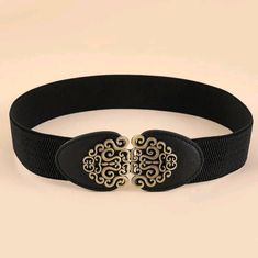 Boho Women Symmetrical Buckle Fashion Elastic Belt For Dress And Jackets Decoration Hallween Parties Occasions Belts For Dresses, Vestidos Outfits, Women's Workwear Fashion, Wide Belts, Tool Belts, Plus Size Fashion Tips, Statement Belt, Buckles Fashion, Elegant Coats