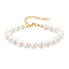 Design - The design of the shell pearl beads bracelet is very classical. The main body of the simple bracelet is the 8mm round shell pearl beads and a 18K glod plated 5cm extension chain. We strictly high grade shell pearls based on its luster, quality, color, and cleanliness, excellent high luster, are perfectly round, sturdy and fashion design, not easily breakable which ensures a long time usage. Adjustable Chain Bracelets - The band bracelets are adjustable, it's total length is 24cm, has a Band Bracelets, White Bracelet, Bracelet Minimalist, Gold Cross Pendant, White Bracelets, Chain Bracelets, Simple Bracelets, Cloth Bag, Minimalist Bracelet