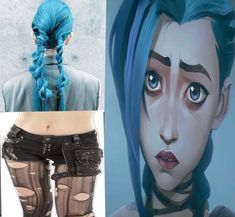 Jinx blue hair jinx core jinx powder arcane Jinx Core, Powder Arcane, Blue Hair, Hair, Blue