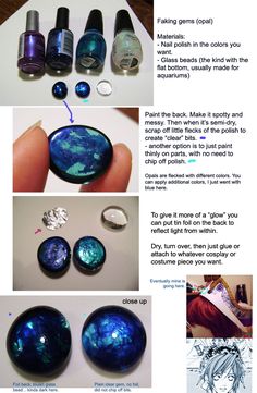 the instructions for how to make diy nail polish with glass marbles and acrylic