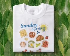 Sunday Morning Tee,  Sundays T-Shirt, Breakfast club top, Sunday brunch tshirt, sunday vibes, aesthetic tee, Sunday tee Shirt (Unisex)   🍃 Wild Aesthetic 🍃 -All Printed on 100% Soft Cotton  -Plastic Free and Recyclable Packaging  -First Class Delivery UK  -UK based -Message for bundle discounts and customs.  Find sizing guide in the listing photos. Available in S  M  L XL Graphic Print T-shirt For Summer Weekends, Crew Neck T-shirt For Spring Weekend, White Graphic Print T-shirt For Brunch, Spring Graphic Print T-shirt For Brunch, Spring Brunch Graphic Print T-shirt, Funny Print Graphic Tee For Brunch, White Crew Neck T-shirt For Brunch, Spring Graphic Tee T-shirt For Weekend, Graphic Tee With Letter Print For Brunch