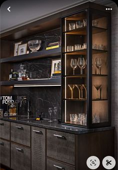 Mini Bar Ideas For Home Living Rooms, Moody Media Room, Modern Home Bar Designs, Modern Home Bar, Apartment Goals, Game Room Family, Bathroom Inspiration Modern, Bar Designs