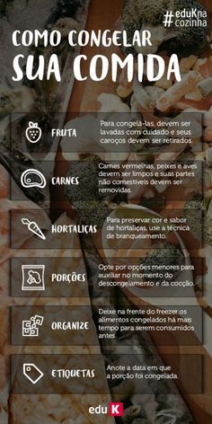 como congelar comida e alimentos Cooking Tips, Healthy Life, Good Food, Healthy Eating