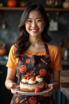 Halloween Dessert Idea with a Woman Chef