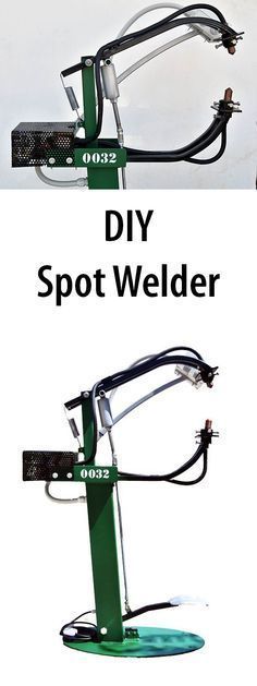 two different views of the same device with text overlay that reads diy spot welder