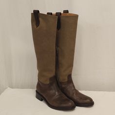 Beautiful Dries Van Noten Khaki And Leather Knee High Boots. Size 35.5 Eu/5 Us. Great For Winter Or Cold Weather. The Colors In The Pictures May Not Reflect The Actual Color Pet And Smoke Free Facility Proceeds Directly Support Women In Our Residential Program And Families Seeking Healing Through Counseling And Classes At The Women's Refuge Of Vero Beach, Fl. Come And Visit Our Shop In Vero Beach, Fl. Great Sales Daily. Leather Trim Round Toe Boots For Work, Leather Trim Round Toe Work Boots, Classic Boots With Leather Trim And Round Toe, Classic Round Toe Boots With Leather Trim, Classic Leather Trim Boots With Round Toe, Calf Leather Boots With Leather Trim And Round Toe, Dries Van Noten Shoes, Vero Beach Fl, Leather Knee High Boots