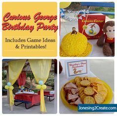 an image of a birthday party with food and decorations