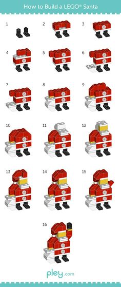 the instructions for how to build a lego santa