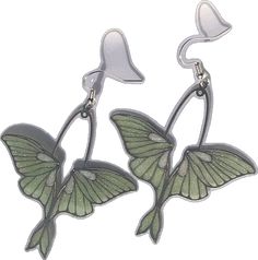 Green Moth, Moth Earrings, Lafayette La, Dec 12, Hypoallergenic Earrings, Pastel Green, Ear Wire, Moth, 925 Silver