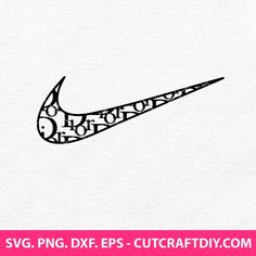 a black and white nike logo with the word'swg png dxf eps - cutrafity com