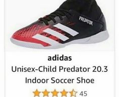 the adidas unisex - child predator 2013 indoor soccer shoe is on sale for $ 45