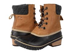 SOREL Slimpack II Lace Women | Elk/Black (1702251) Sorel Slimpack, Black Mid Calf Boots, Womens Waterproof Boots, Heart Shoes, Leopard Shoes, Sorel Boots, Sorel Womens, Ll Bean Boot, Sorel Winter Boot