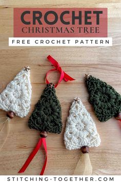 crochet christmas tree ornament free pattern