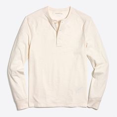 long-sleeve slub cotton henley : factorymen henleys Mens Henley, Henley Tee, Classic Outfits, J Crew Factory, Mens Tees, Men's Clothing, J Crew, Long Sleeve Tees, Athletic Jacket